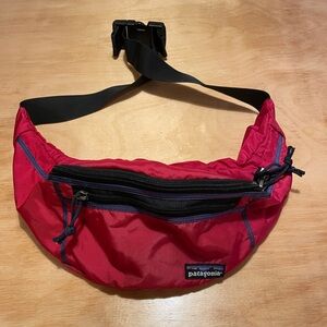Retro Patagonia Fanny Pack Fuchsia/Navy Blue Hiking Festival Camping